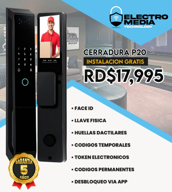 cerradura electrónica P20 Pro para casas
