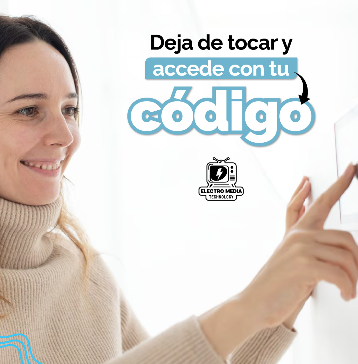 Cerradura inteligente moderna para puerta de apartamento